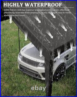Carport Canopy Replacement Cover 12X20 Heavy Duty Outdoor Portable Car Canopy Ox
