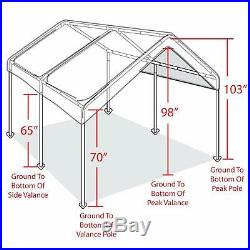 Carport Canopy Tent Caravan Portable Garage Shelter Car Port Heavy Duty 10x20 ft