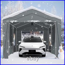 Carport Car Canopy Garage Shelter Tent 12x20FT 8 Legs Sidewalls & Windows