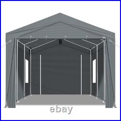 Carport Car Canopy Garage Shelter Tent 12x20FT 8 Legs Sidewalls & Windows