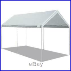 Carport Heavy Duty Canopy Tent Steel Caravan Car Shelter 10x20 Ft. 6-Leg White