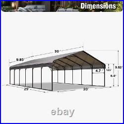 Carport Heavy Duty Gazebo Garage Outdoor Car Shelter 20x30' 20x20' 12x25' 12x20