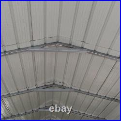 Carport Metal Garage Galvanized Steel Building Canopy 12x29 Feet White Shelter