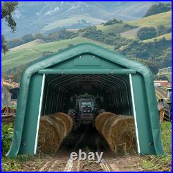 Carport Outdoor Storage Shelter Shed Heavy Duty Garage with Double Door 11'x28