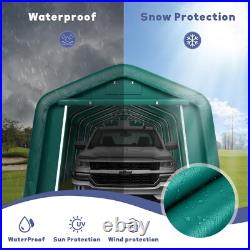 Carport Outdoor Storage Shelter Shed Heavy Duty Garage with Double Door 11'x28