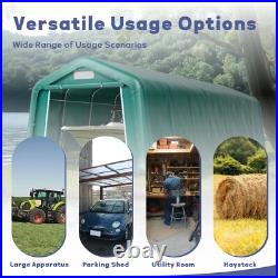 Carport Outdoor Storage Shelter Shed Heavy Duty Garage with Double Door 11'x28