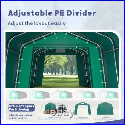 Carport Outdoor Storage Shelter Shed Heavy Duty Garage with Double Door 11'x28