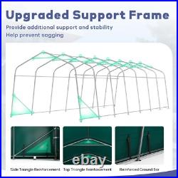 Carport Outdoor Storage Shelter Shed Heavy Duty Garage with Double Door 11'x28