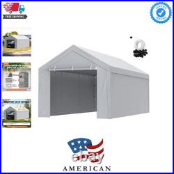Carport Replacement Canopy Cover Top + Side Wall 10 x 20 ft, Garage Tent Shel