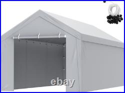 Carport Replacement Canopy Cover Top + Side Wall 10 x 20 ft, Garage Tent Shel