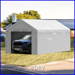 Carport Replacement Canopy Cover Top + Side Wall 10 x 20 ft, Garage Tent Shel