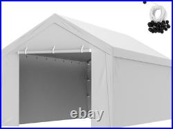 Carport Replacement Canopy Cover Top + Side Wall 10 x 20 ft, Garage Tent Shel