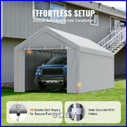 Carport Replacement Canopy Cover Top + Side Wall 10 x 20 ft Garage Tent Shelter