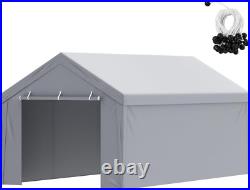 Carport Replacement Canopy Cover Top + Side Wall 10 x 20 ft Tent Shelter Tarp