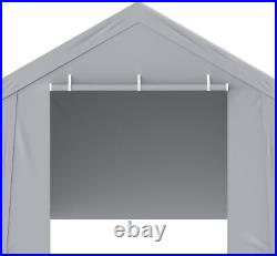 Carport Replacement Canopy Cover Top + Side Wall 10 x 20 ft Tent Shelter Tarp