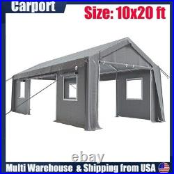 Carport Replacement Canopy Heavy Duty Car Shelter Tent Cover 10 x 20 ft Gray