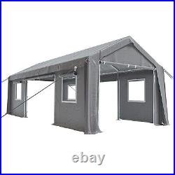 Carport Replacement Canopy Heavy Duty Car Shelter Tent Cover 10 x 20 ft Gray