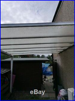 Carport canopy with guttering and fittings