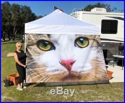 Cats Rule! RV Awning Screen Scenic Shade for Privacy, Comfort, Beauty 10'x6