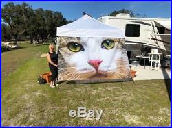 Cats Rule! RV Awning Screen Scenic Shade for Privacy, Comfort, Beauty 10'x6
