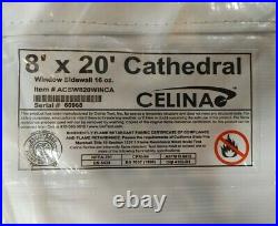 Celina Tent 16 oz Cathedral 8' x 20' Vinyl White Window Tent Sidewall ONLY ONE