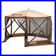 Clam-Quick-Set-Escape-Pop-Up-Camping-Gazebo-Canopy-Screen-Shelter-Brown-Used-01-ryo