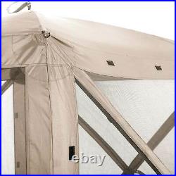 Clam Quick Set Traveler Portable Camping Gazebo Canopy Shelter, Tan (Open Box)