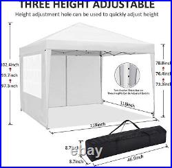 Cobizi 10'x10' Heavy Duty EZ Pop Up Party Tent Patio Gazebo Canopy With Sandbags