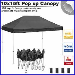 Commercial 10x15ft Pop Up Canopy Tent Instant Folding Shelter Trade Show Vendor
