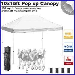Commercial 10x15ft Pop Up Canopy Tent Instant Folding Trade Show Shelter Vendor