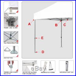 Commercial 5x5 Portable Ez Pop Up Canopy Folding Photo Booth Tent With4 Full Walls