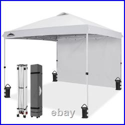 Commercial Canopy 10x10 Pop Up Canopy Tent with 1 Sidewall, Easy Setup Heavy