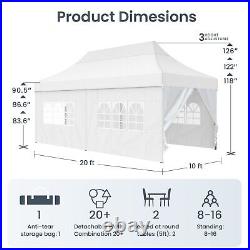 Commercial Canopy Tent Outdoor Sun Shade Gazebo Wedding Party Tent 10x20'/10x15