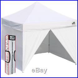 Commercial Instant Trade Show Gazebo Tent 10x10 Ez Pop Up Canopy +4 Side Walls