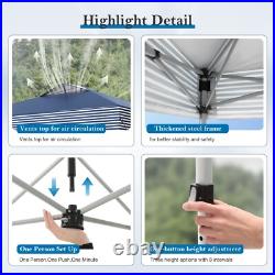 Commercial Pop UP Canopy 10x10' Party Tent Folding Waterproof Gazebo With Sidewall