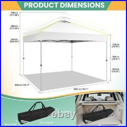 Commercial Pop Up Tent 10x10ft Canopy Waterproof Party Wedding Camping Shelter