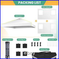 Commercial Pop Up Tent 10x10ft Canopy Waterproof Party Wedding Camping Shelter