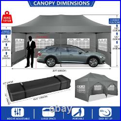 Commercial Pop Up Tent 10x20ft Canopy Waterproof Party Wedding Camping Shelter #