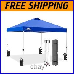 Compact Blue Pop Up Canopy with Wheeled Bag Perfect for Festivals & Camping