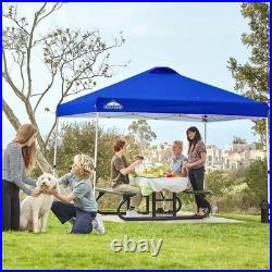 Compact Blue Pop Up Canopy with Wheeled Bag Perfect for Festivals & Camping