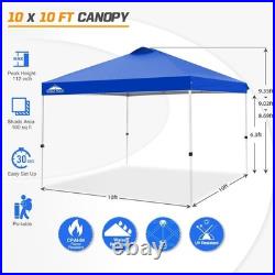 Compact Blue Pop Up Canopy with Wheeled Bag Perfect for Festivals & Camping