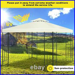 Costway 2 Tier 10'x10' Patio Gazebo Canopy Tent Shelter Awning Steel Frame