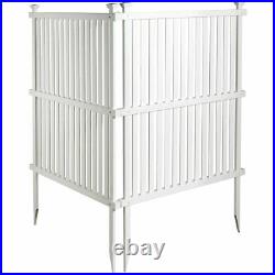 Costway Outdoor Privacy Screen Space Divider Garden Fence 36x 48 White 2-Panel
