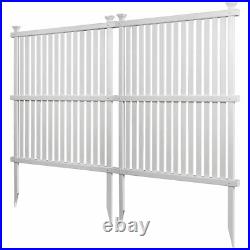 Costway Outdoor Privacy Screen Space Divider Garden Fence 36x 48 White 2-Panel