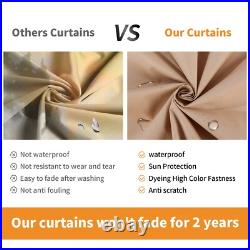 Covered Outdoor 11' x 13' Gazebo Curtain Replacement Universal 4-Panel Sidewalls