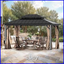 Covered Outdoor 12' x 14' Gazebo Curtain Replacement Universal 4-Panel Sidewalls