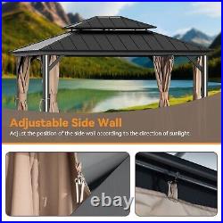 Covered Outdoor 12' x 14' Gazebo Curtain Replacement Universal 4-Panel Sidewalls