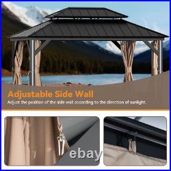 Covered Outdoor 12' x 16' Gazebo Curtain Replacement Universal 4-Panel Sidewalls