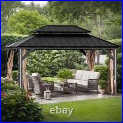 Covered Outdoor 12' x 16' Gazebo Curtain Replacement Universal 4-Panel Sidewalls