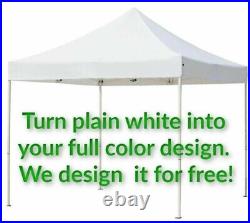 Custom 300D Full Backwall and 11 ft Flag Accessory Combo for your 10 x 10 Tent